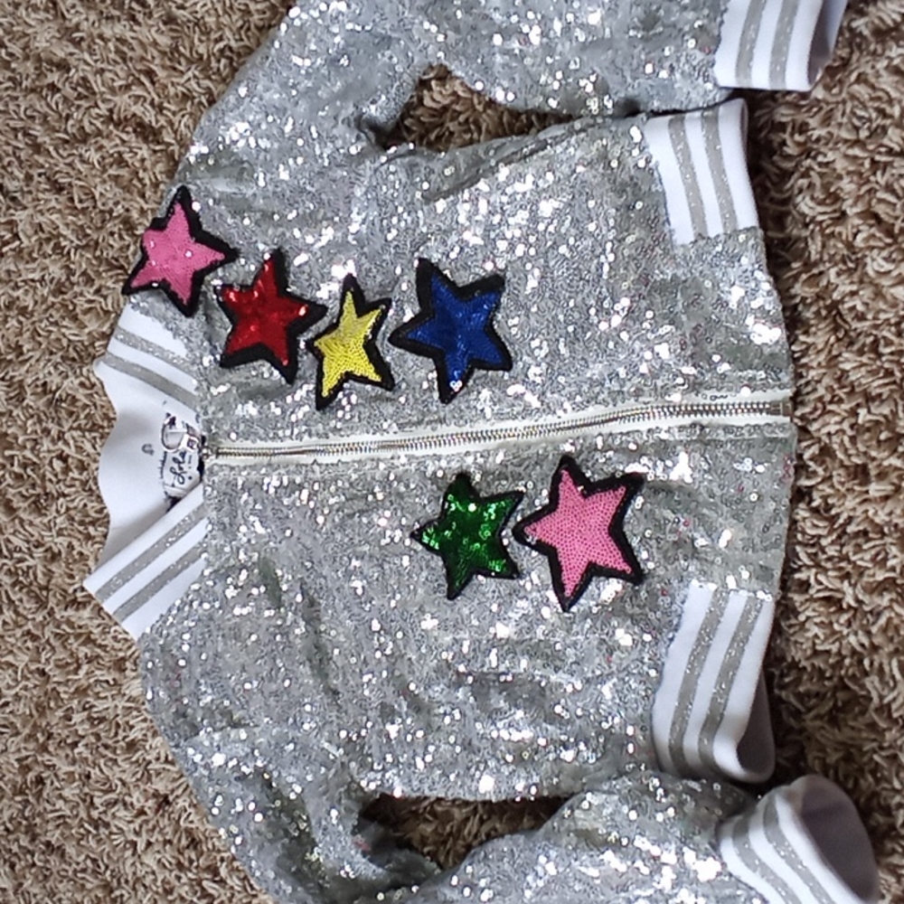 Sequins kids coat.